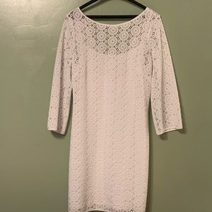 Lilly Pulitzer white crochet dress size large